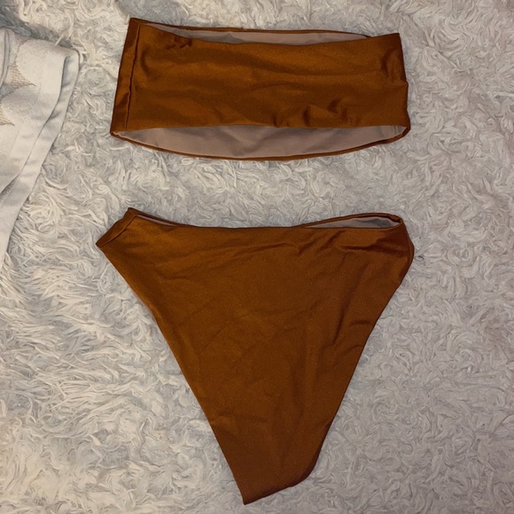 FashionNova Shimmer Bronze Bikini - Picture 3 of 3